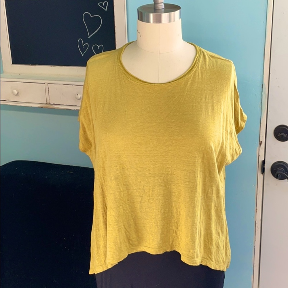 Eileen Fisher linen jersey trapeze top